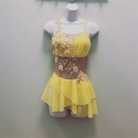 dance costumes yellow|yellow lyrical dance costume.